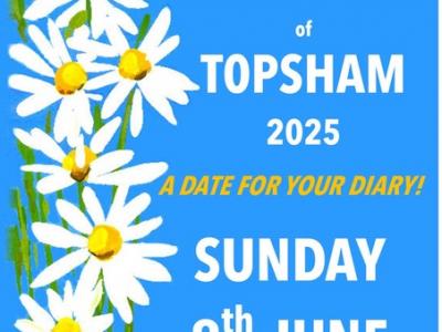 Save the Date!    Secret Gardens of Topsham, Sunday 8 June 2025